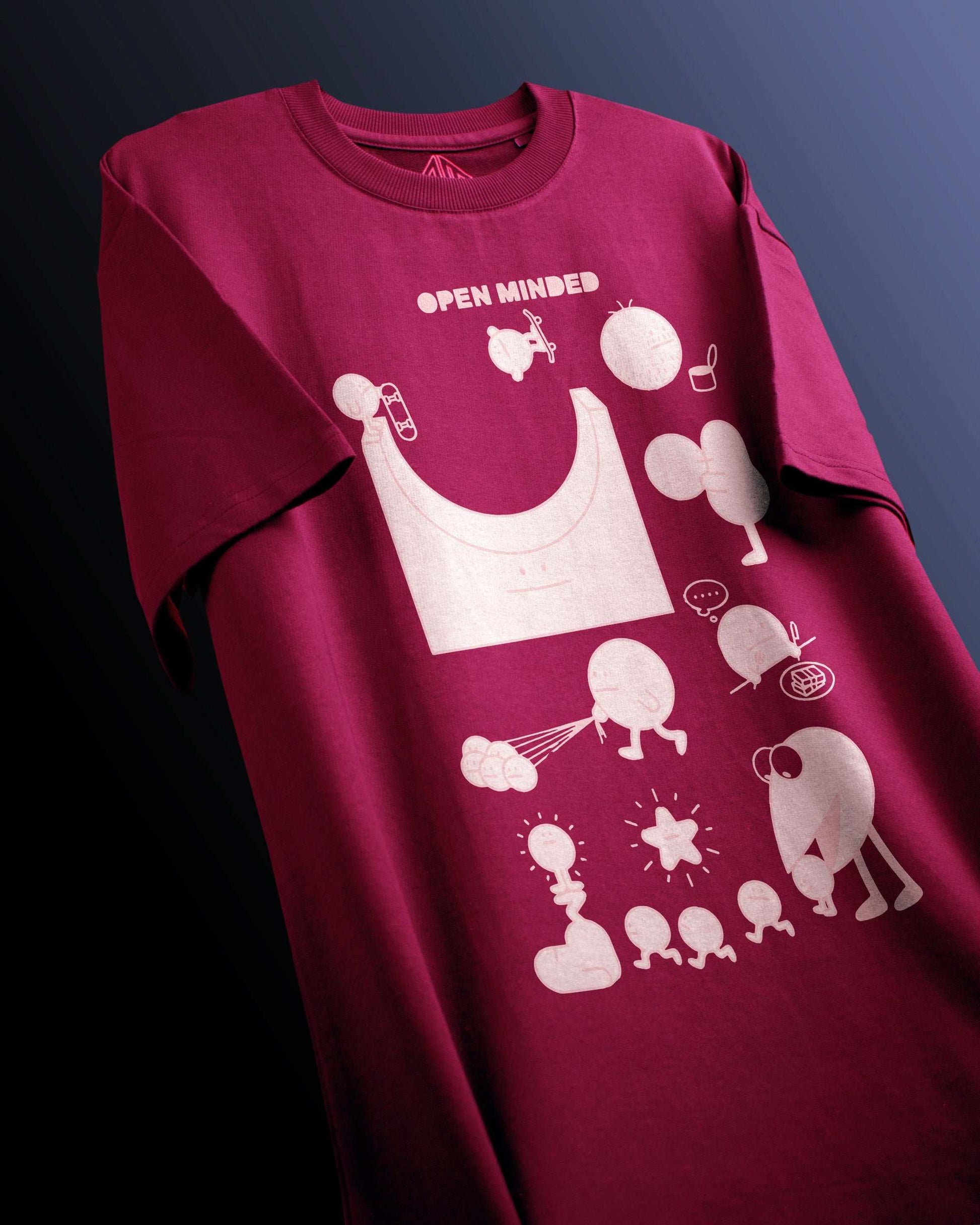OPEN MINDED | Oversized | 240GSM (100% Cotton) | Wine Color