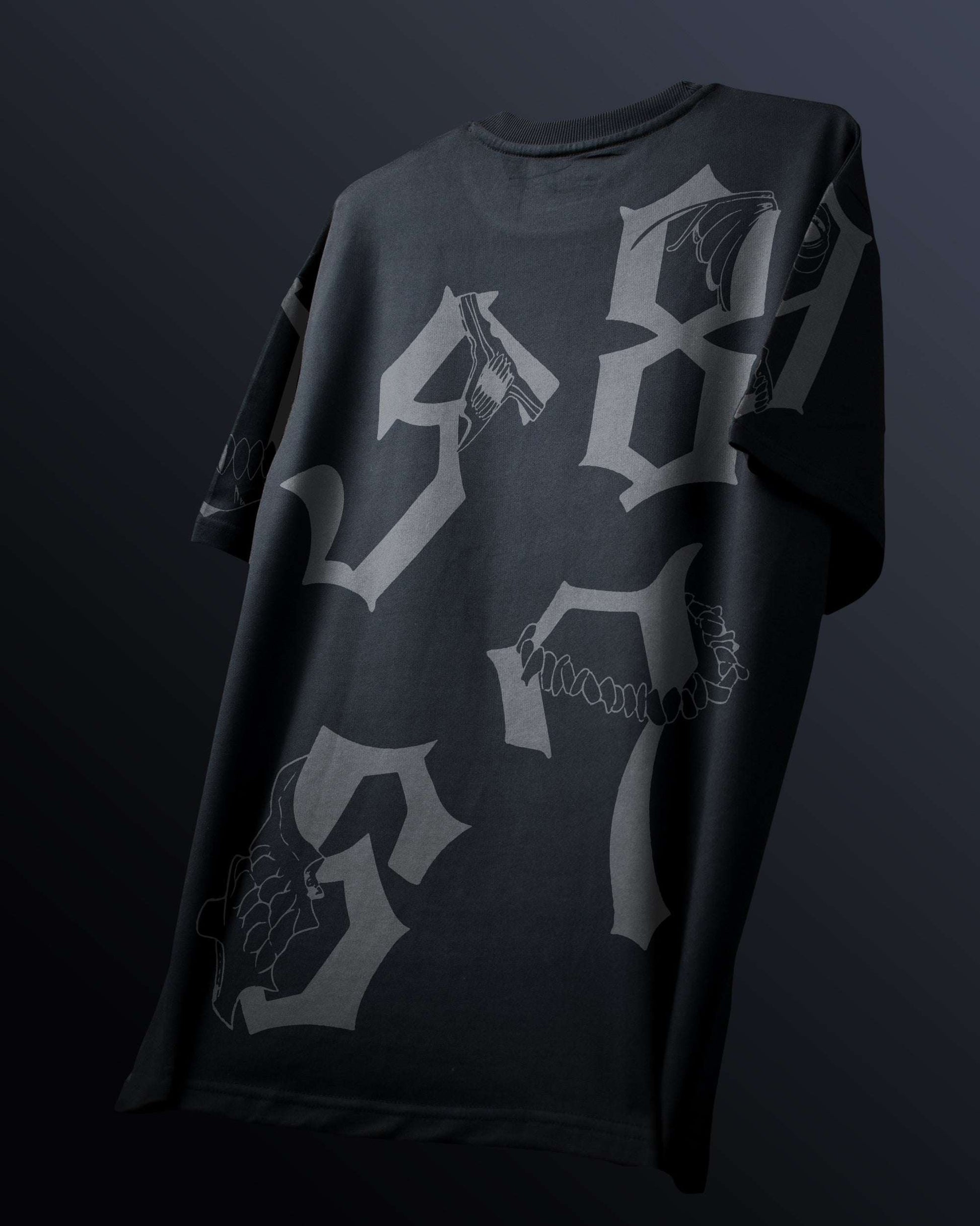 Numbers | Oversized T-shirt | 240GSM Premium Loop Cotton